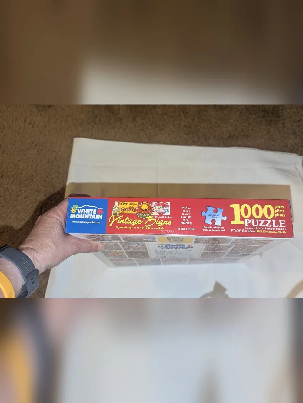 1000 Piece White Mountain Puzzle - Vintage Signs